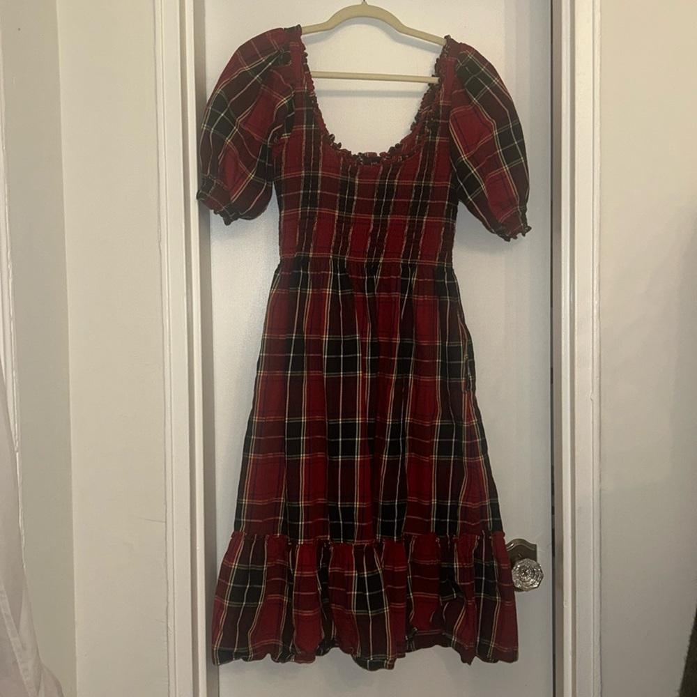 Hill House Louisa Nap Dress in Red Plaid medium